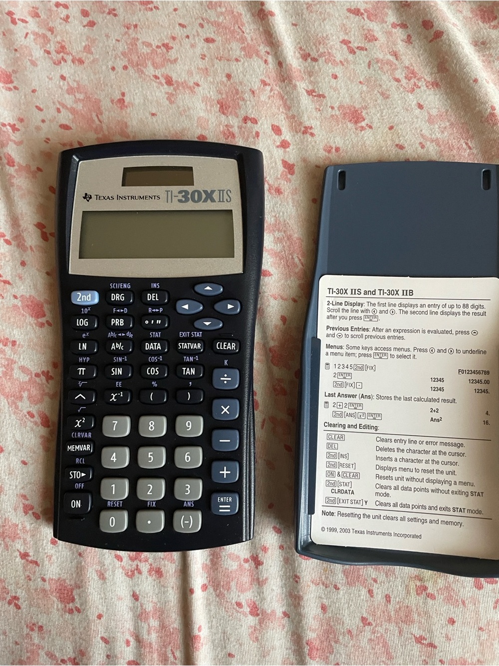 Texas Instruments TI-30X IIS Scientific Calculator in Black and Gray